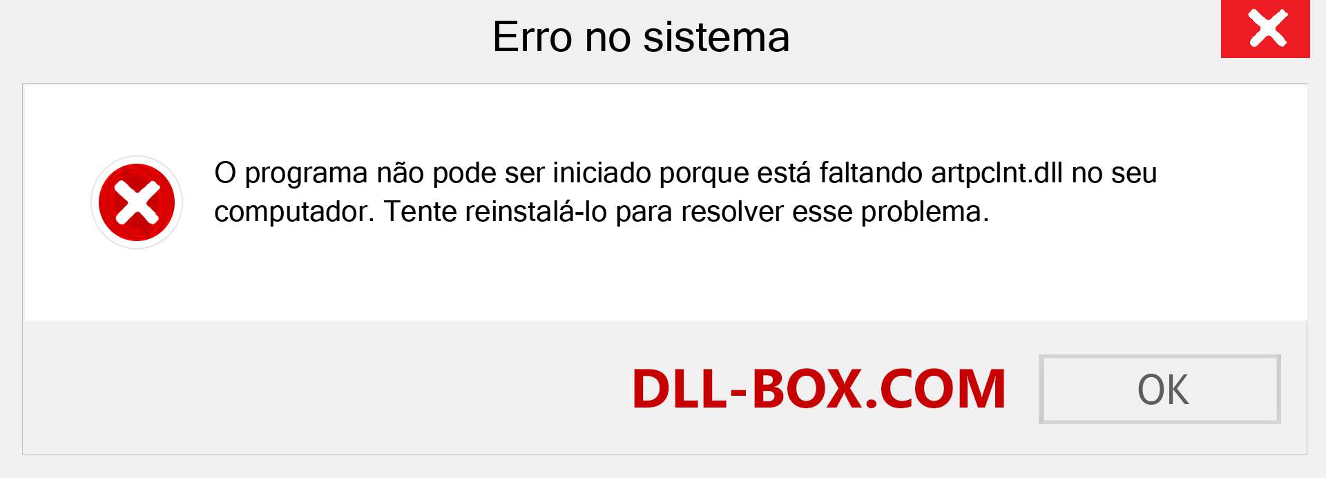 Arquivo artpclnt.dll ausente ?. Download para Windows 7, 8, 10 - Correção de erro ausente artpclnt dll no Windows, fotos, imagens